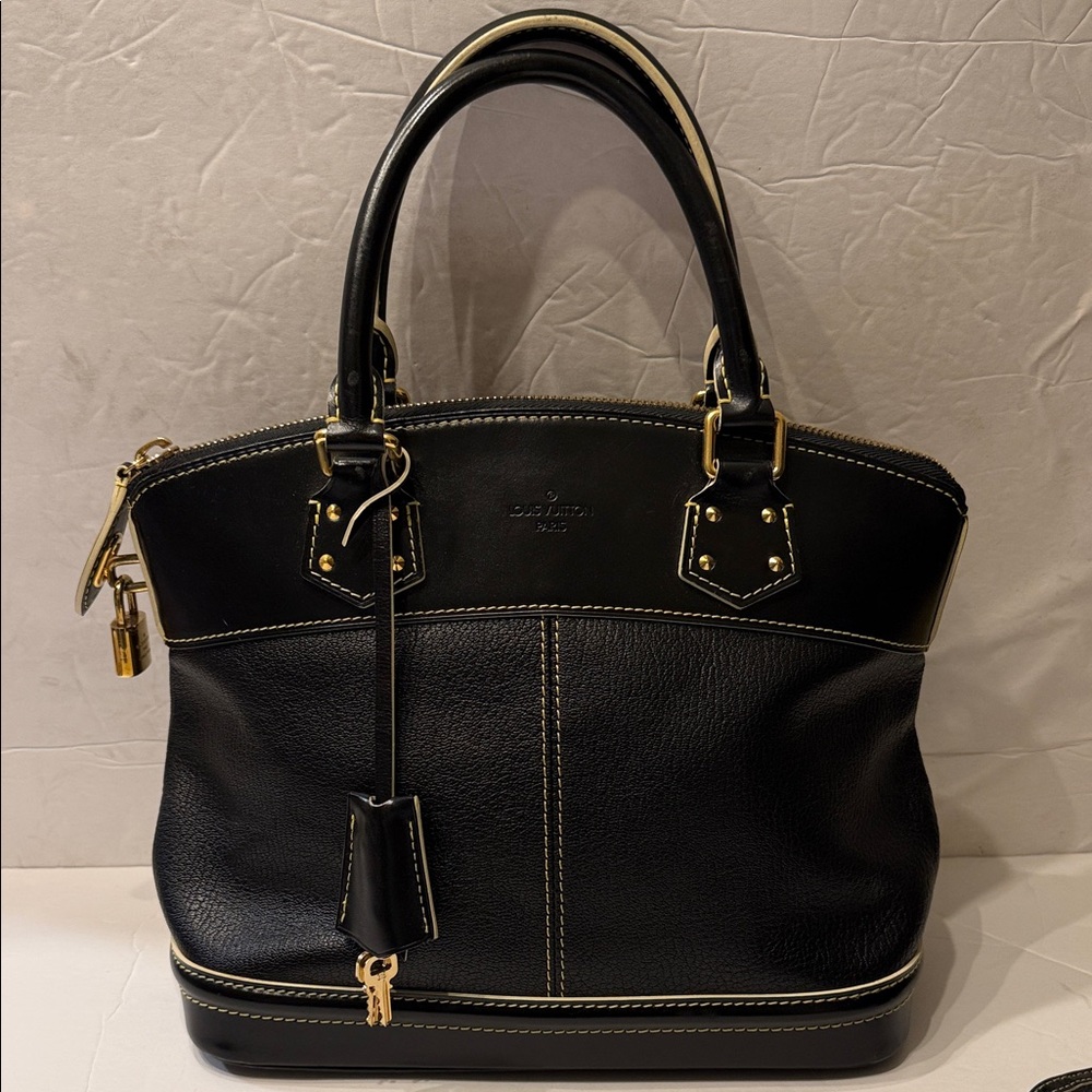 Louis Vuitton Suhali Lockit PM Black Leather Handbag